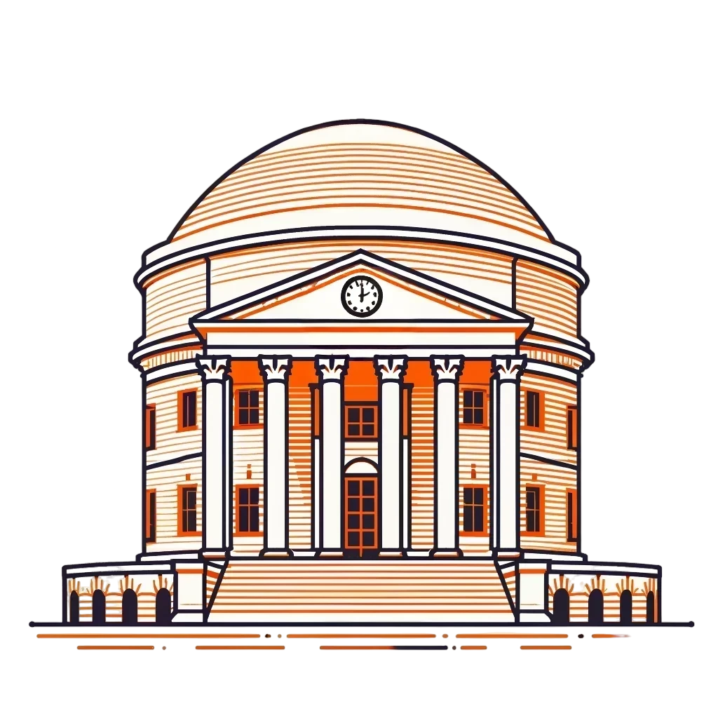 DALLE-generated rendering of the UVA Rotunda Charlottesville, VA